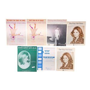 Vintage Barbra Streisand Sheet Music Collection Lot The Way We Were Funny Girl
